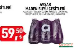 AVŞAR MADEN SUYU 6X200 ML fiyat ve kampanya bilgisi